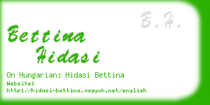 bettina hidasi business card